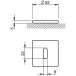 Paar vierkante sleutelrozetten 52x5mm 4220 5SQ 153 zwart gehamerd parelmoer / PCE