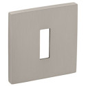 Pair of Square Keyhole Door Escutcheons 52x5mm 4048 5SQ 142 Nickel Pearl Finish / PC