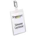 DURABLE Name Badge with Clip, Vertical, 90 x 60 mm
