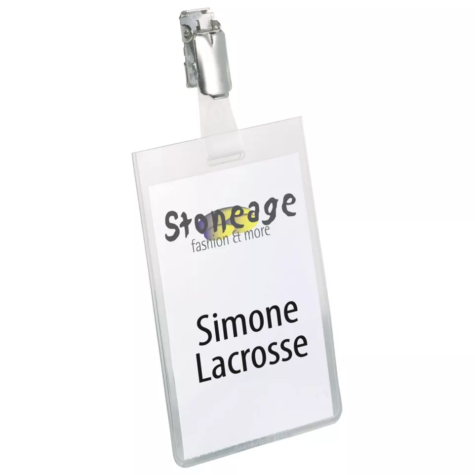 DURABLE Name Badge with Clip,...