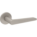Pair of Door Handles Set on Round Rosette 1967 5S 142 Pearl Nickel / PC