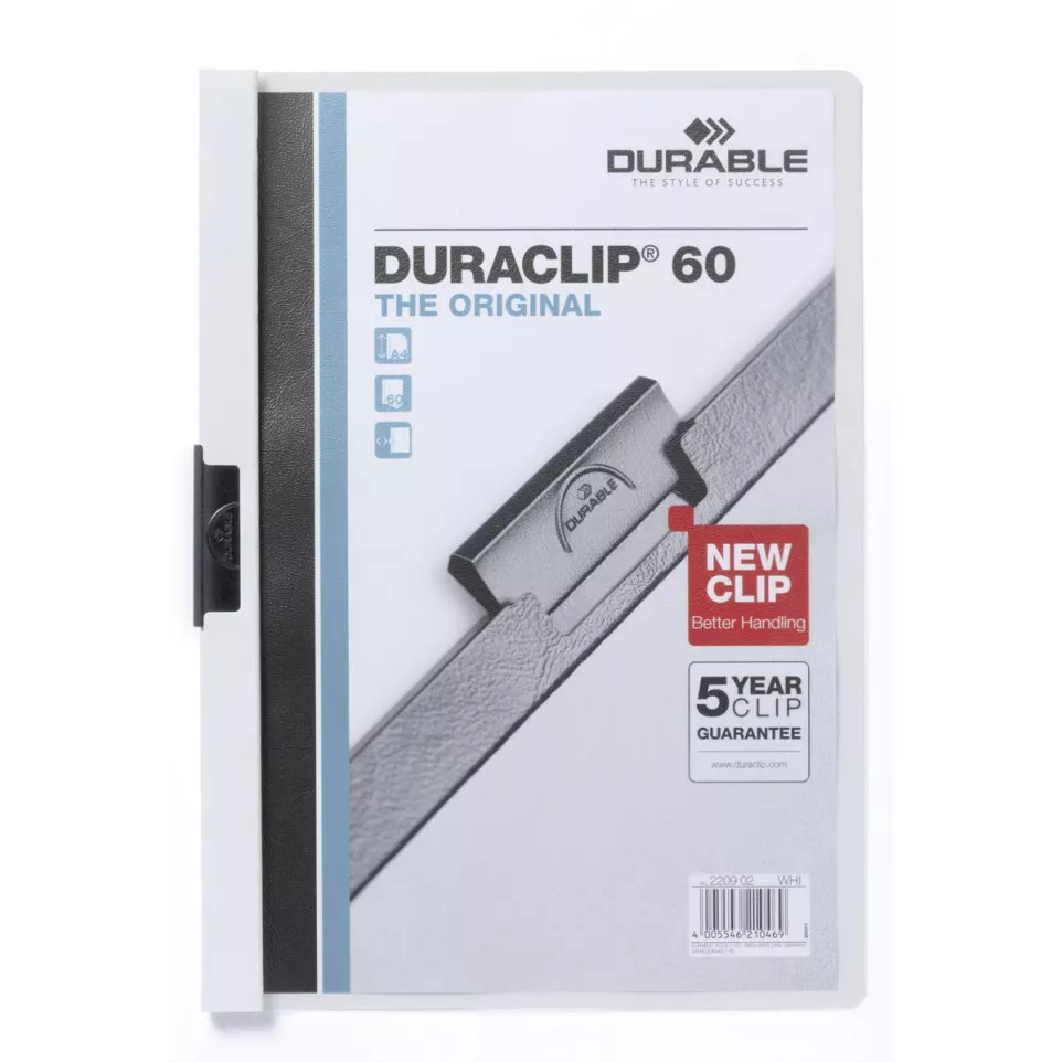 Durable DURACLIP 60 A4 Clip Folder White