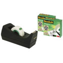 Scotch plakbandafroller C38 zwart, inclusief 3 rolletjes (19 x 33 mm)