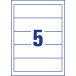 Zweck Printbare insteekkaarten voor ordnerrug ft 5,4 x 19 cm, rug van 8 cm, 125 stuks