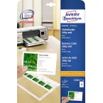 Avery visitekaarten 200 g/m², Ft 85 x 54 mm (10 per blad), doos van 10 blad