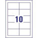 Avery visitekaarten 200 g/m², Ft 85 x 54 mm (10 per blad), doos van 10 blad