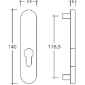 Inox veiligheidsrozet Trifix 72PZ 140x30x9mm / pce
