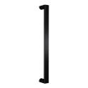 U profile semi-circular door pull 40x25mm 1800mm black per piece