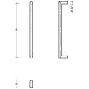 Brushed Stainless Steel 90 Degree U Door Pull Ø30mm 1000mm Shaft per Piece