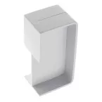 Square-R afgeronde schuifdeurgreep (40mm) wit / pce