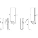 Double Stainless Steel Handles GU Forte with PZ L-90° Ø20mm for Lift and Slide Frames per piece