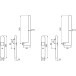 Double Stainless Steel Handles GU Forte with PZ L-90° Ø20mm for Lift and Slide Frames per piece