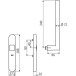 GU Forte Simple Stainless Steel Handle L-Shape 90° Ø20mm for Lift-and-Slide Frames per piece