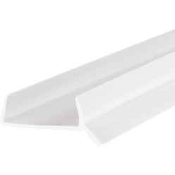 Profil bas de plinthe 18mm PVC blanc / 3.6m