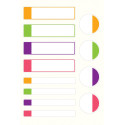 Avery Family étiquettes plastifiées, sachet brochable avec 24 étiquettes, formats et couleurs neon