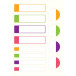 Avery Family étiquettes plastifiées, sachet brochable avec 24 étiquettes, formats et couleurs neon