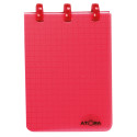 Atoma Trendy Pocket Notebook A7 120 Pages 5 mm Grid Assorted Colors PP Cover