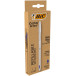 Bic balpen Cristal Re-new, zilveren lichaam, blauwe inkt, doos met 1 stuk en 2 navullingen