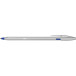Bic balpen Cristal Re-new, zilveren lichaam, blauwe inkt, doos met 1 stuk en 2 navullingen