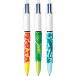 Bic Colours Velours 4-kleurenbalpen, medium, klassieke inktkleuren, display van 30 stuks