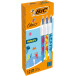 BIC 4-Color Original Retractable Ballpoint Pens, Medium Point, Assorted Ink, Box of 12