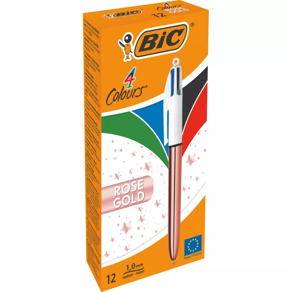Bic stylo bille 4 Colour Shine, or...