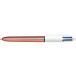 Bic balpen 4 Colour Shine, rosé goud, doos van 12 stuk