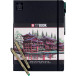 Sakura cahier de croquis, 140 g/m², ft A4, blanc, 80 feuilles