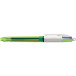 BIC 4 Colours Fluo Ballpoint Pen, Medium Point, 3 Classic Ink Colors and 1 Fluorescent Yellow Highlighter