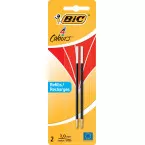 BIC 4-Color Ballpoint Pen Refills, Medium Point, Red, Pack of 2
