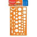 Maped template, assorted shapes, blister pack