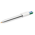 BIC 4 Colours Shine ballpen, medium point, 4 classic ink colors, silver barrel