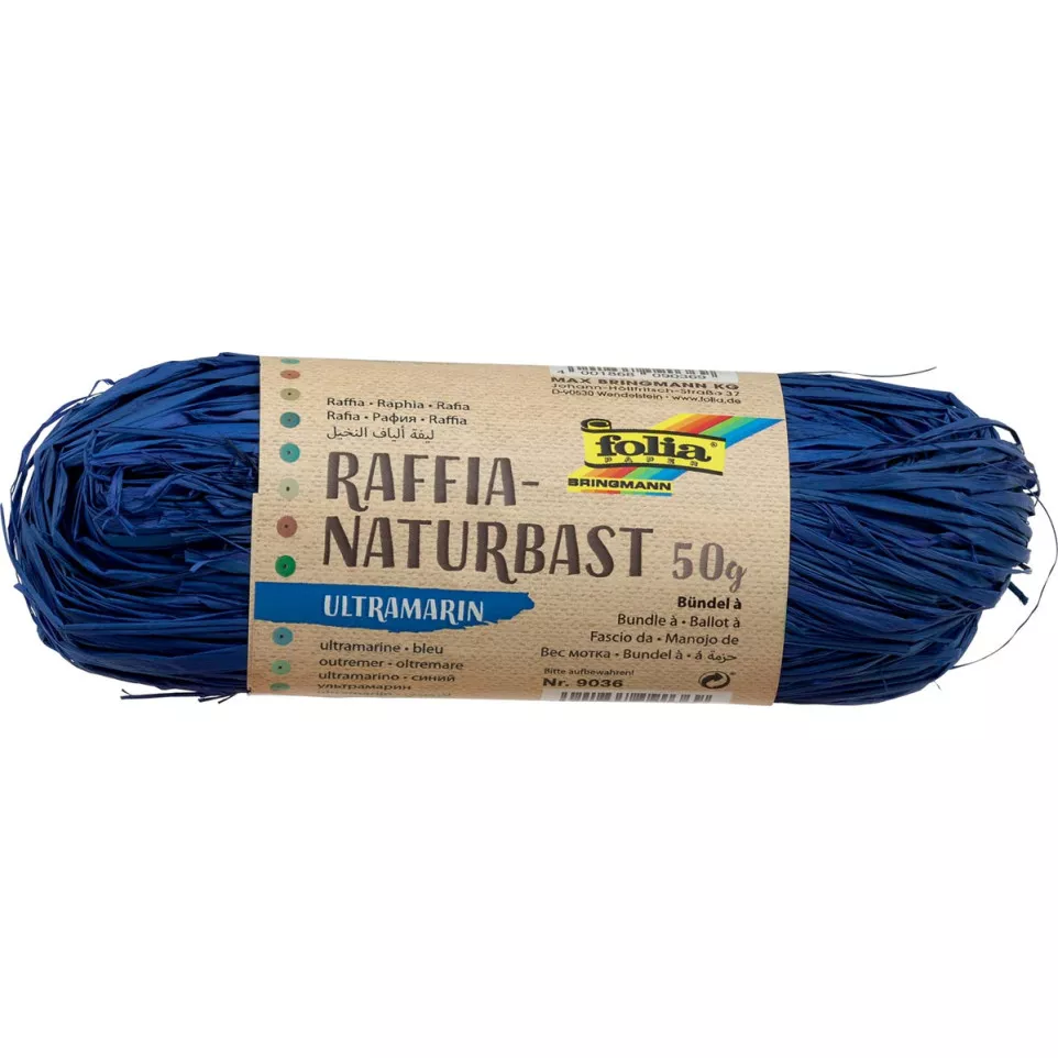 Folia Raffia Dark Blue Craft Material
