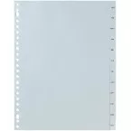 Pergamy intercalaires, ft A4, perforation 23 trous, PP gris, januari-december