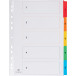 Pergamy tabbladen met indexblad, ft A4, 11-gaatsperforatie, geassorteerde kleuren, set 1-5