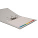 Pergamy tabbladen met indexblad, ft A4, 11-gaatsperforatie, geassorteerde kleuren, set 1-5