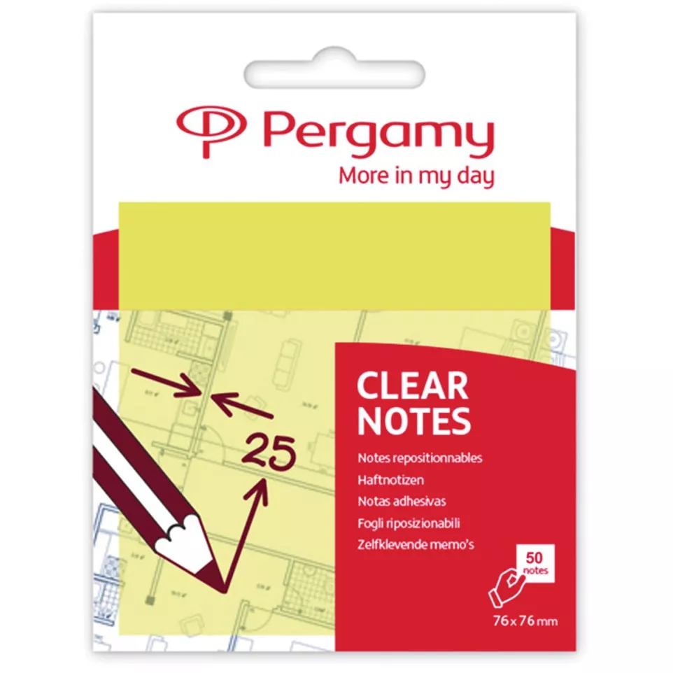 Pergamy notes transparentes, ft 76 x...