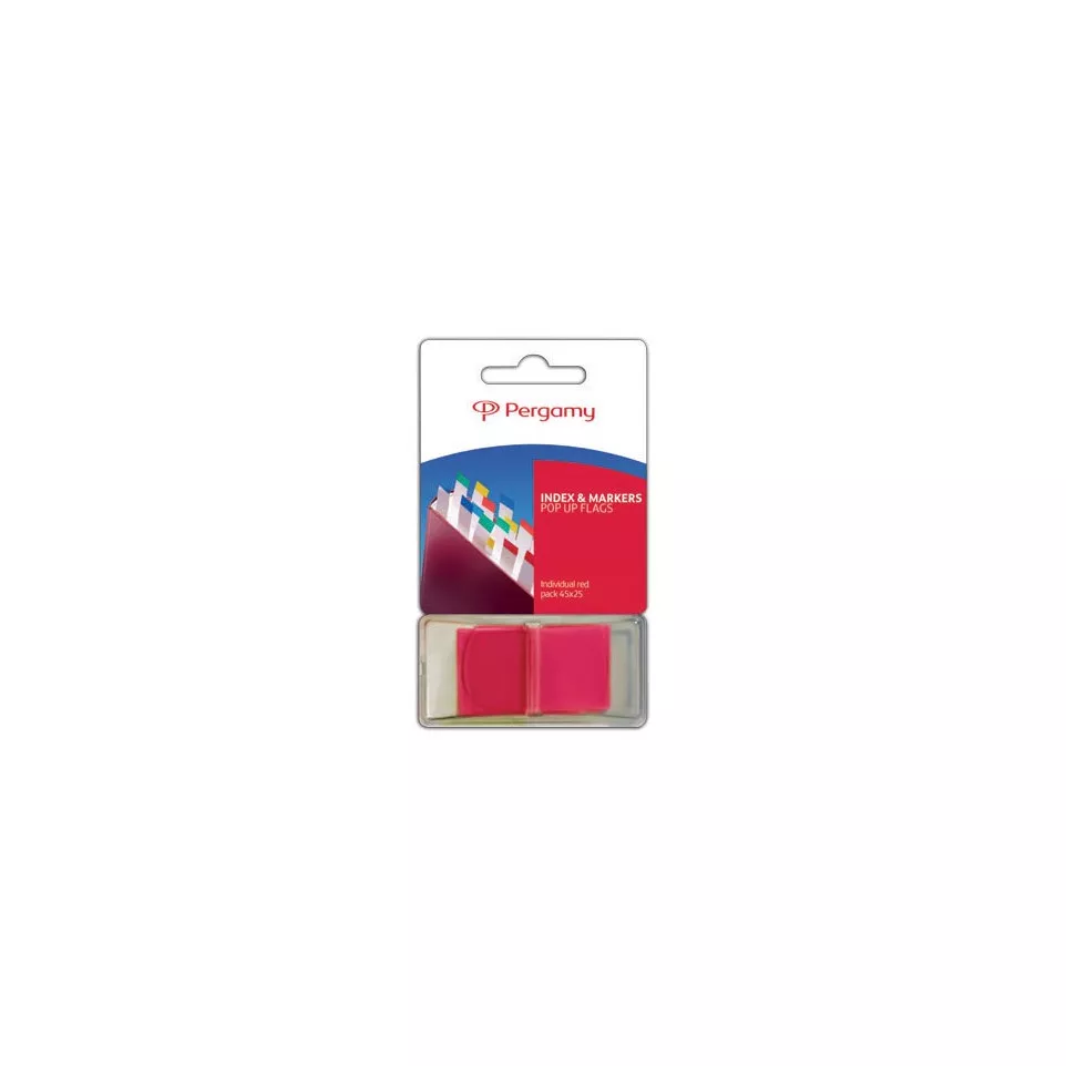 Pergamy index ft 43 x 25 mm, rood