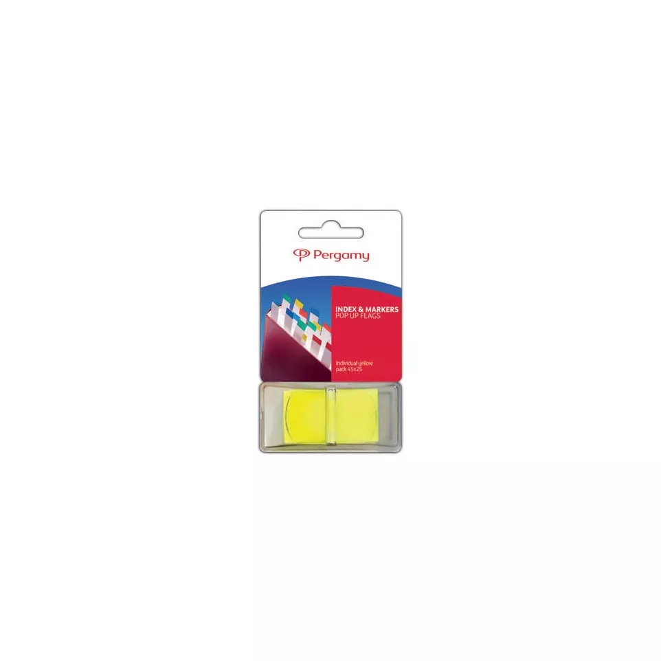 Pergamy index ft 43 x 25 mm, jaune
