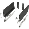 Kit de côtés de tiroir anthracite hauteur 167mm + coulisses Softclose profondeur 300mm max.40kg Slim / pce