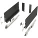 Kit de côtés de tiroir anthracite hauteur 167mm + coulisses Softclose profondeur 300mm max.40kg Slim / pce