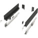 Anthracite Drawer Side Kit Height 84mm with Soft Close Slides Depth 300mm Max 40kg Slim per piece