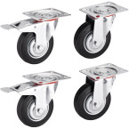 Set van 4 rubberen wielen Ø...