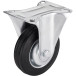 Set of 4 Rubber Casters Ø 125mm (Fixed + Braked) / pc