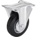 Set of 4 Rubber Wheels 100mm (Fixed and Braked) / pc