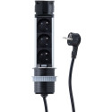 Prise à encastrer Push-UP Ø60mm 3 prises + USB A + USB C inox / pce