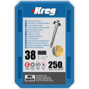 Kreg SML-C150-250 Zinc Pocket-Hole Screws 1-1/2 Inch #8 Coarse Thread Maxi-Loc Head 250 Count