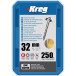 Kreg SML-C125-250-INT Pocket-Hole Screws 32mm Zinc Maxi-Loc Coarse Thread Box of 250