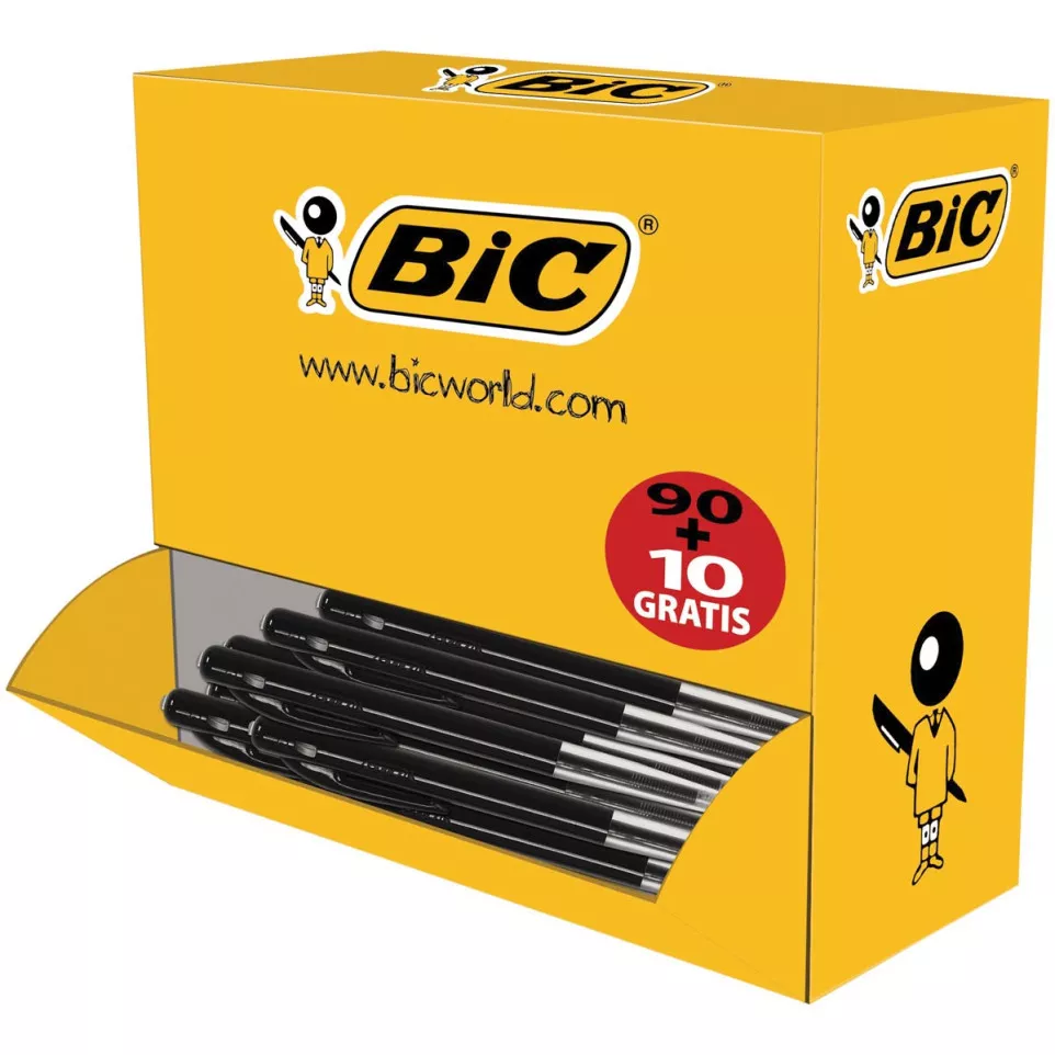 Bic stylo bille M10 Clic, noir, offre...