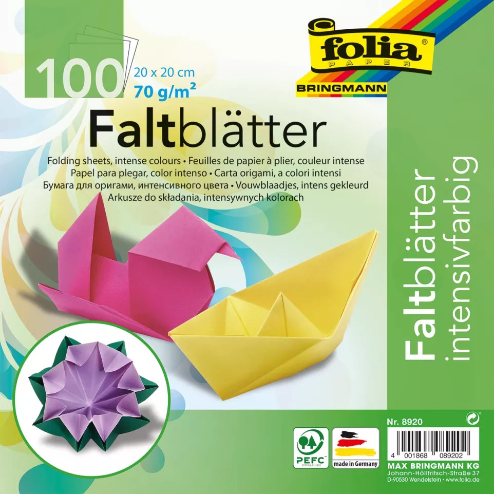 Folia vouwpapier, ft 20 x 20 cm, pak...